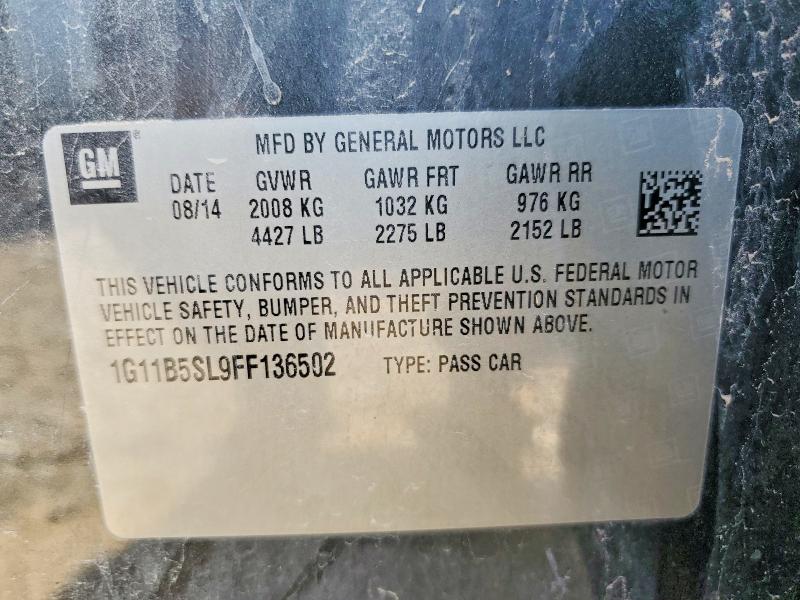 Продажа на аукционе авто 2015 Chevrolet Malibu, vin: 1G11B5SL9FF136502, номер лота: 48803416
