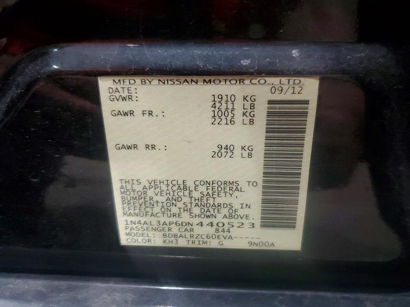 Aukcja sprzedaży 2013 Nissan Altima, vin: 1N4AL3AP6DN440523, numer aukcji: 51156106