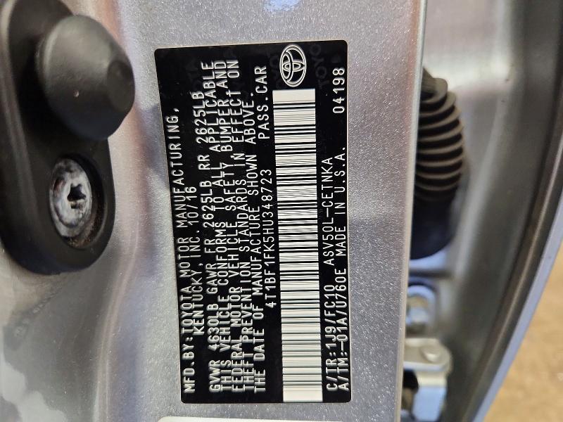 Продажа на аукционе авто 2017 Toyota Camry, vin: 4T1BF1FK5HU348723, номер лота: 49795696