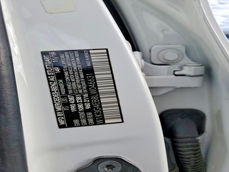 Продаж на аукціоні авто 2020 Mercedes-benz A, vin: W1K3G4EB8LW046631, номер лоту: 50263316
