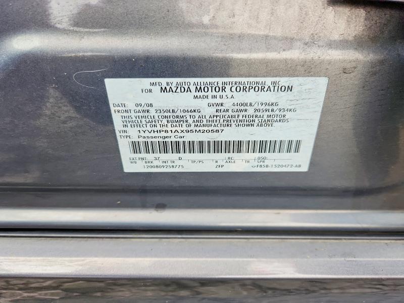 Aukcja sprzedaży 2009 Mazda 6, vin: 1YVHP81AX95M20587, numer aukcji: 50746416