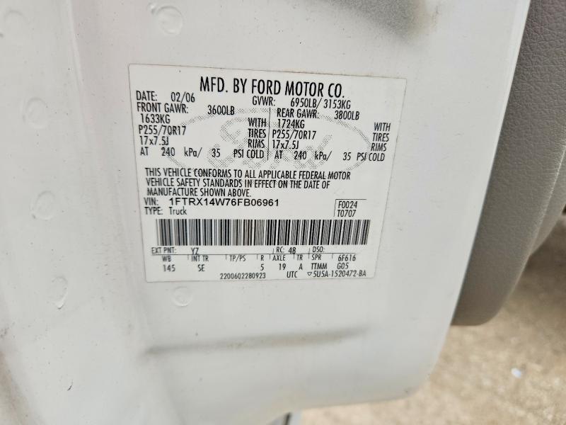 Aukcja sprzedaży 2006 Ford F150, vin: 1FTRX14W76FB06961, numer aukcji: 48899366