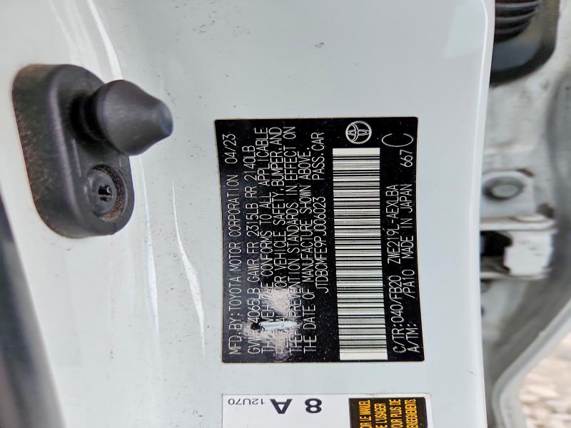 50326156 :رقم المزاد ، JTDBCMFE9PJ006023 vin ، 2023 Toyota Corolla Hybrid مزاد بيع