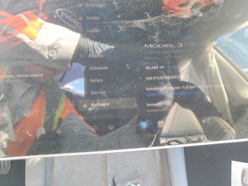 49327756 :رقم المزاد ، 5YJ3E1EB3NF260416 vin ، 2022 Tesla Model 3 مزاد بيع