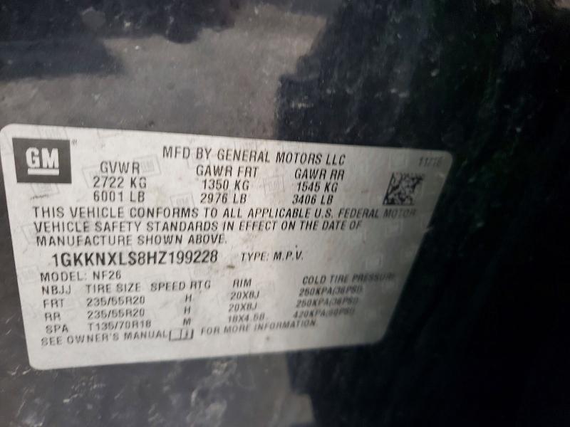 Aukcja sprzedaży 2017 Gmc Acadia, vin: 1GKKNXLS8HZ199228, numer aukcji: 47411696
