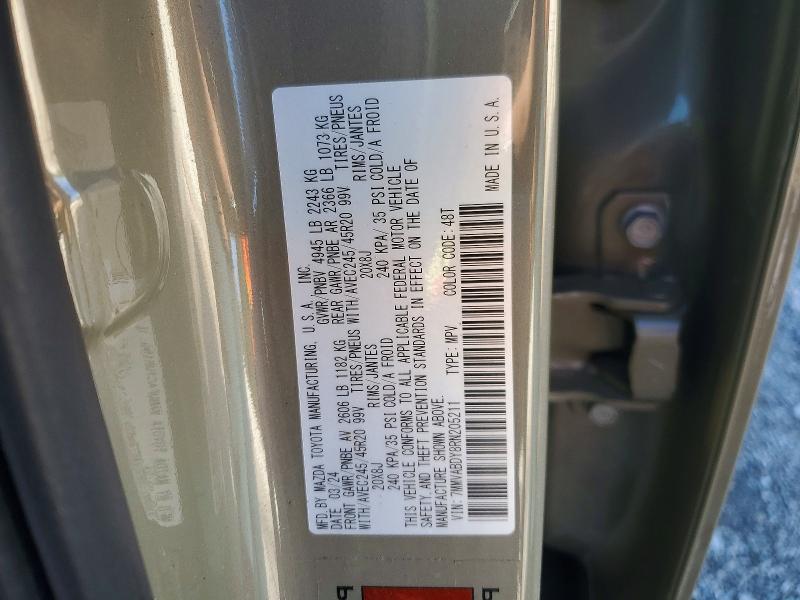 48162806 :رقم المزاد ، 7MMVABDY8RN205211 vin ، 2024 Mazda Cx-50 مزاد بيع
