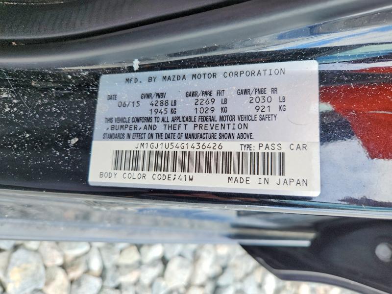 49262516 :رقم المزاد ، JM1GJ1U54G1436426 vin ، 2016 Mazda 6 مزاد بيع