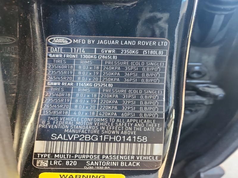 Продажа на аукционе авто 2015 Land Rover Range Rover Evoque, vin: SALVP2BG1FH014158, номер лота: 49073536