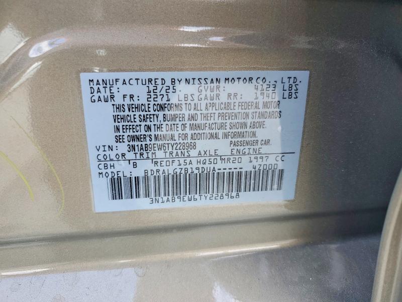 Aukcja sprzedaży 2026 Nissan Sentra, vin: 3N1AB9EW6TY228968, numer aukcji: 49656026