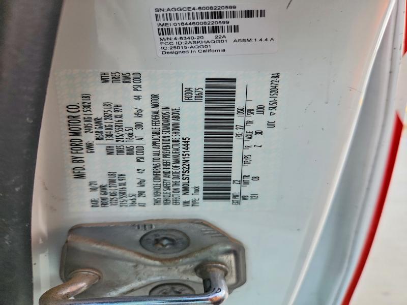 2022 Ford Transit Connect მანქანა იყიდება აუქციონზე, vin: NM0LS7S22N1514445, აუქციონის ნომერი: 67346046
