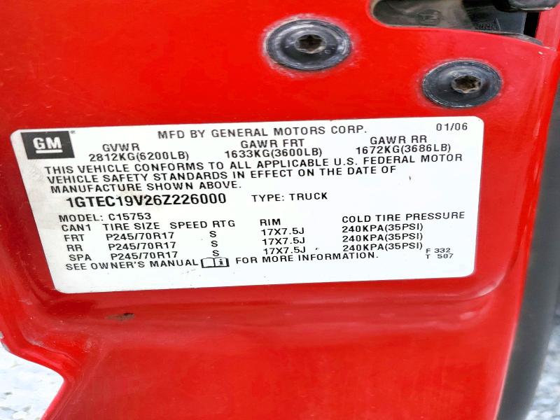 Aukcja sprzedaży 2006 Gmc New Sierra, vin: 1GTEC19V26Z226000, numer aukcji: 49270976