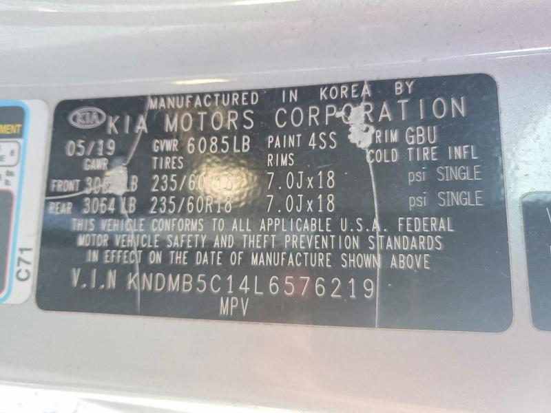 Продаж на аукціоні авто 2020 Kia Sedona, vin: KNDMB5C14L6576219, номер лоту: 50102636