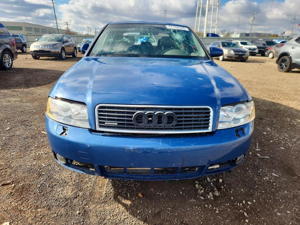 2003 Audi A4 მანქანა იყიდება აუქციონზე, vin: WAULC68E03A376491, აუქციონის ნომერი: 47788526