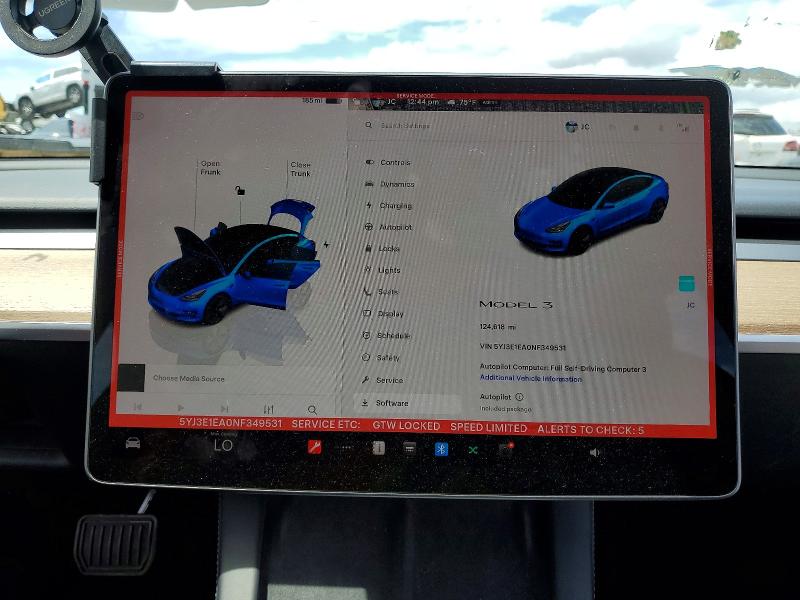 Продаж на аукціоні авто 2022 Tesla Model 3, vin: 5YJ3E1EA0NF349531, номер лоту: 49490186
