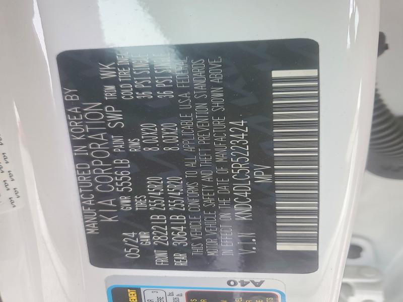 Auction sale of the 2024 Kia Ev6, vin: KNDC4DLC5R5223424, lot number: 48017556