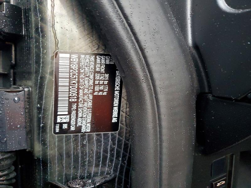 Aukcja sprzedaży 2019 Bmw I3, vin: WBY8P2C57K7D00518, numer aukcji: 49514486