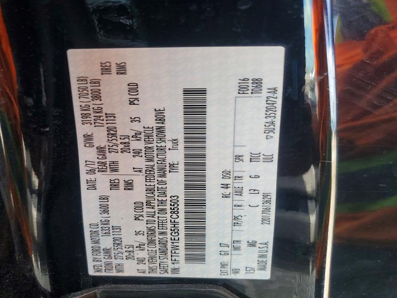 Aukcja sprzedaży 2017 Ford F150, vin: 1FTFW1EG5HFC85503, numer aukcji: 51337056