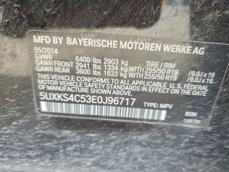 2014 Bmw X5 მანქანა იყიდება აუქციონზე, vin: 5UXKS4C53E0J96717, აუქციონის ნომერი: 50727876