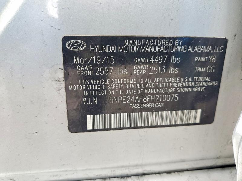 Продаж на аукціоні авто 2015 Hyundai Sonata, vin: 5NPE24AF8FH210075, номер лоту: 51757906