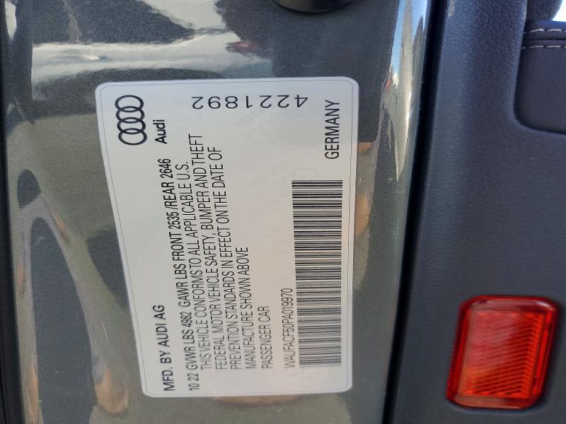 Aukcja sprzedaży 2023 Audi A5, vin: WAUFACF50PA019970, numer aukcji: 51111956