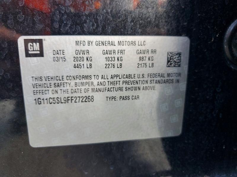 Продаж на аукціоні авто 2015 Chevrolet Malibu, vin: 1G11C5SL9FF272268, номер лоту: 50498796
