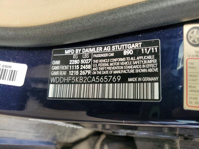 Продажа на аукционе авто 2012 Mercedes-benz E, vin: WDDHF5KB2CA565769, номер лота: 51019816