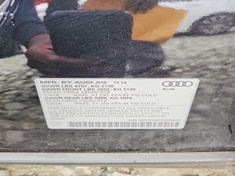Продажа на аукционе авто 2015 Audi Q3, vin: WA1BFCFS6FR008409, номер лота: 48118866