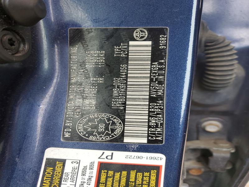2015 Toyota Camry Hybrid მანქანა იყიდება აუქციონზე, vin: 4T1BD1FK9FU144056, აუქციონის ნომერი: 49010976