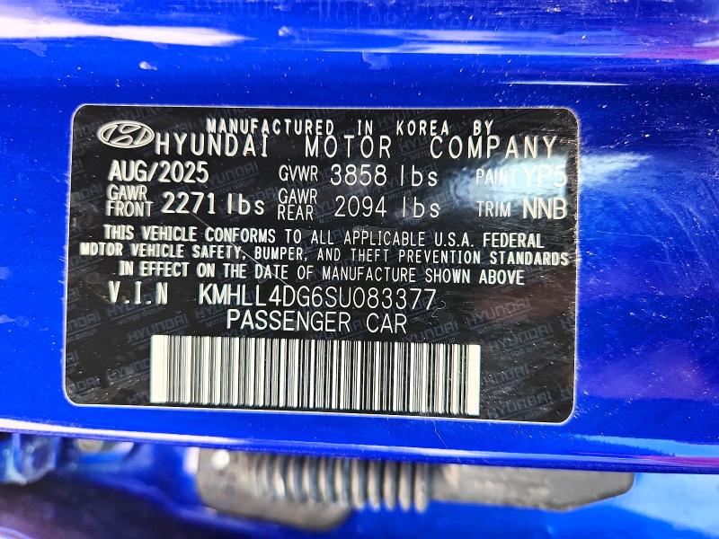 2025 Hyundai Elantra მანქანა იყიდება აუქციონზე, vin: KMHLL4DG6SU083377, აუქციონის ნომერი: 48964486