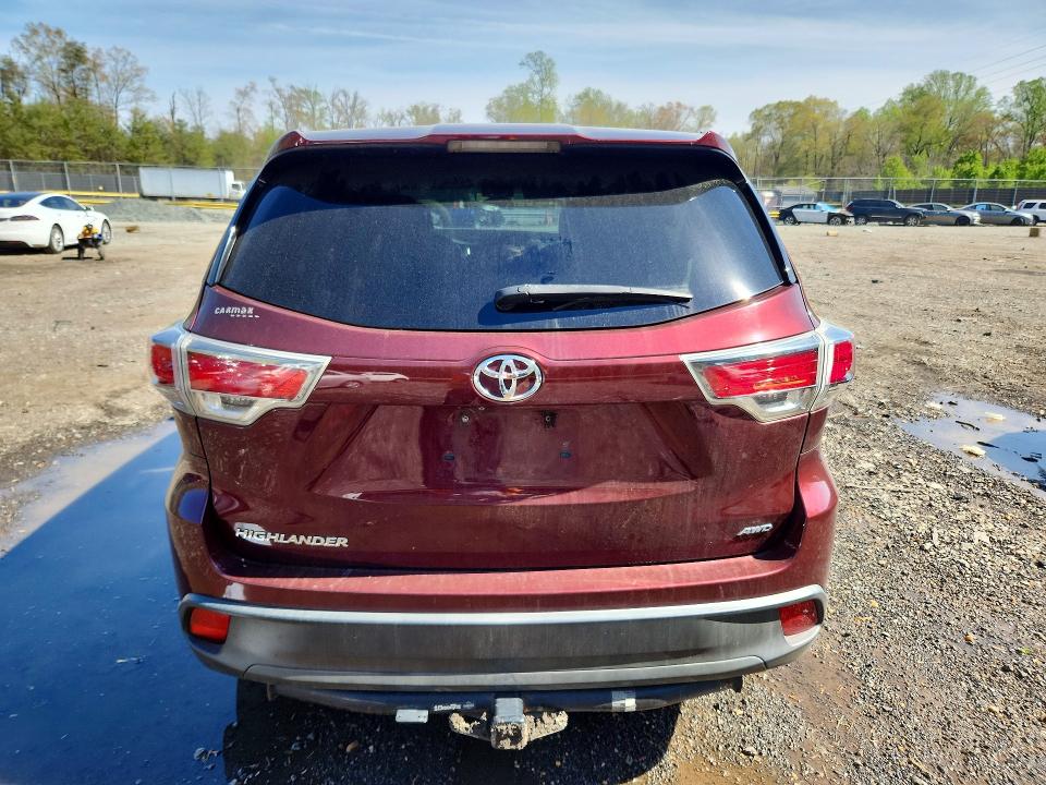 2016 Toyota Highlander მანქანა იყიდება აუქციონზე, vin: 5TDBKRFH9GS325659, აუქციონის ნომერი: 48598556
