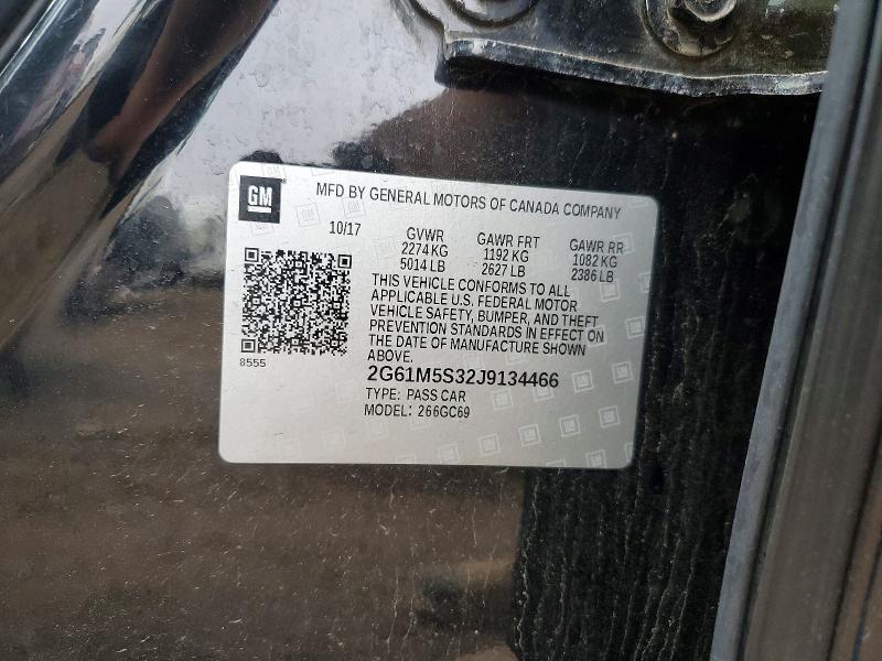 46590566 :رقم المزاد ، 2G61M5S32J9134466 vin ، 2018 Cadillac Xts مزاد بيع