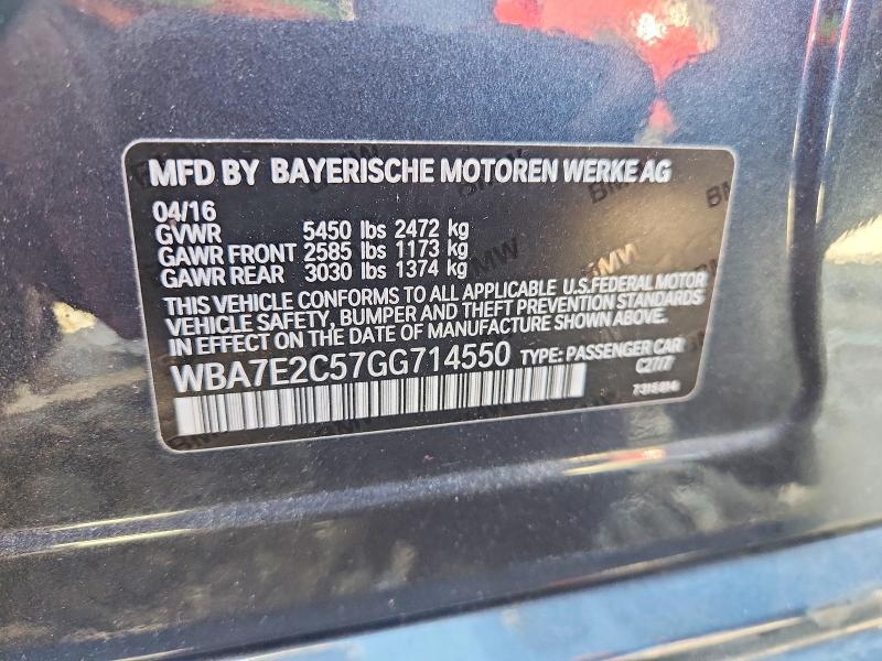 Продаж на аукціоні авто 2016 Bmw 740, vin: WBA7E2C57GG714550, номер лоту: 49130786
