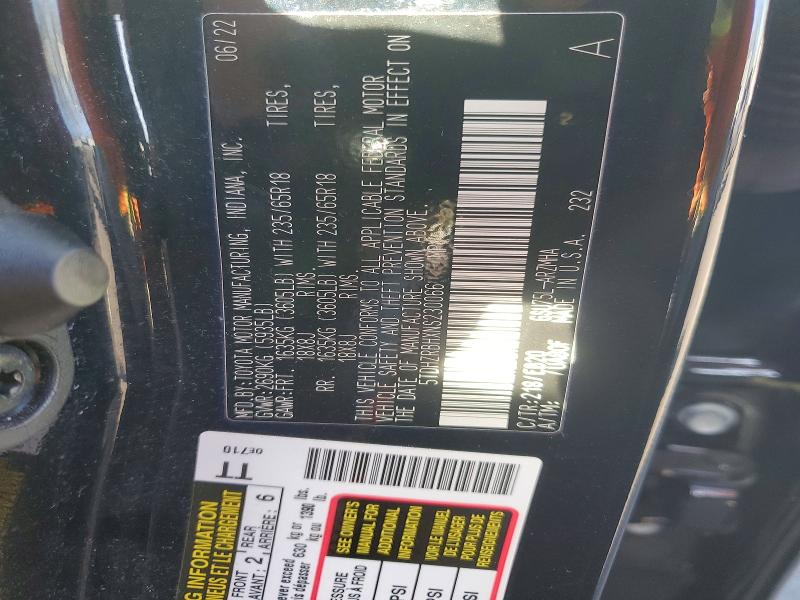 48463326 :رقم المزاد ، 5TDHZRBHXNS230066 vin ، 2022 Toyota Highlander مزاد بيع