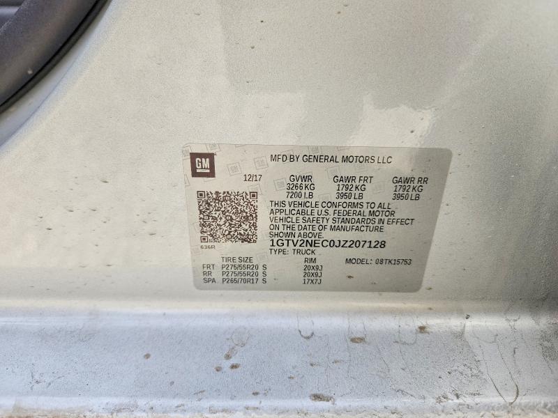 Продажа на аукционе авто 2018 Gmc Sierra, vin: 1GTV2NEC0JZ207128, номер лота: 50948976