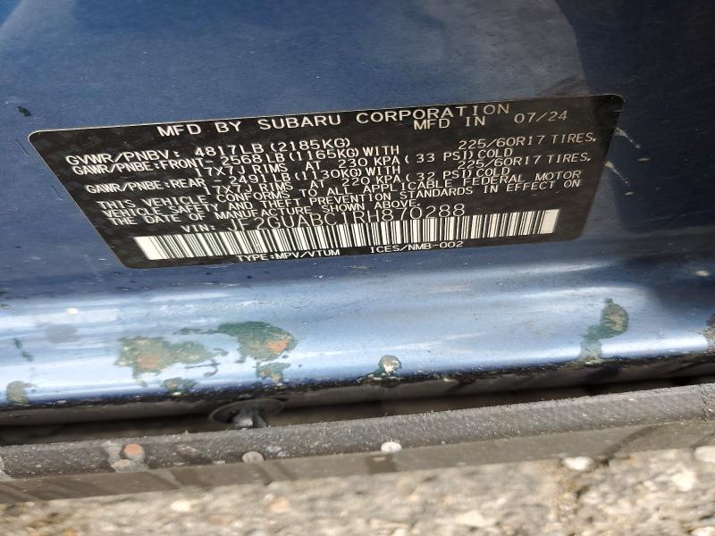 Продажа на аукционе авто 2024 Subaru Crosstrek, vin: JF2GUABC1RH870288, номер лота: 51501466