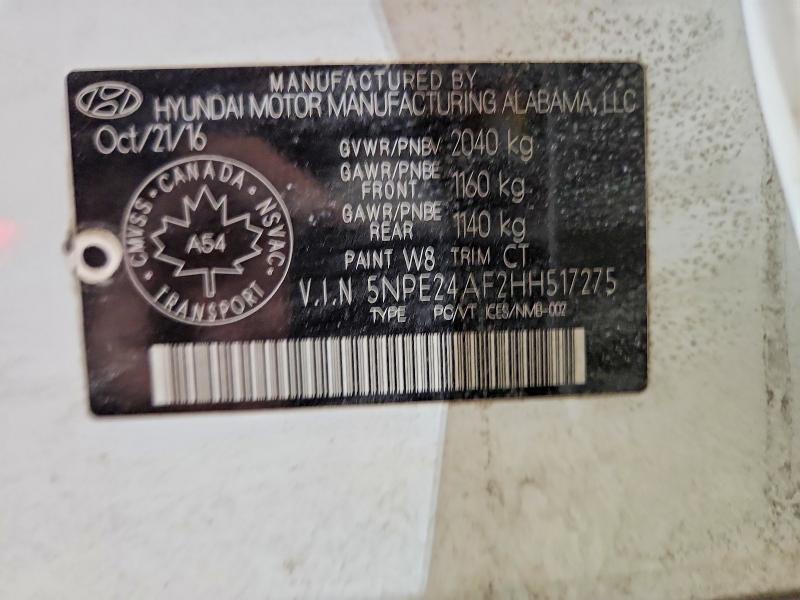 Aukcja sprzedaży 2017 Hyundai Sonata, vin: 5NPE24AF2HH517275, numer aukcji: 48252816
