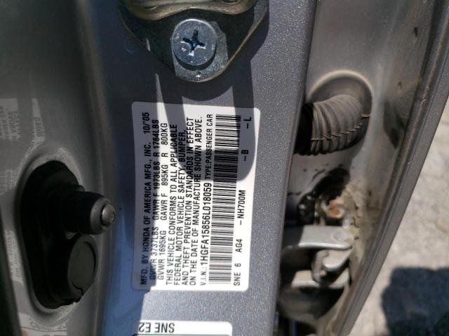 Продаж на аукціоні авто 2006 Honda Civic Ex, vin: 1HGFA15856L018059, номер лоту: 52805503
