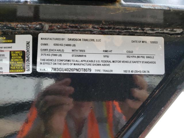 Продаж на аукціоні авто 2023 Davi Tow Pro, vin: 7M3GU4026PNDT8079, номер лоту: 51553513