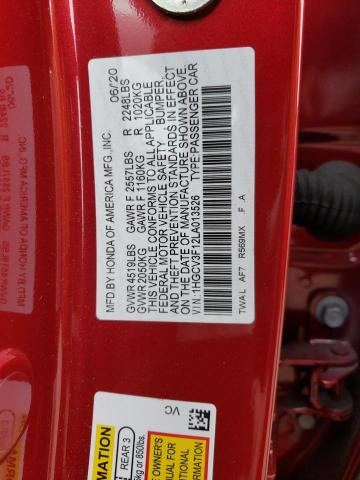 Продажа на аукционе авто 2020 Honda Accord Hybrid, vin: 1HGCV3F12LA013526, номер лота: 52229123