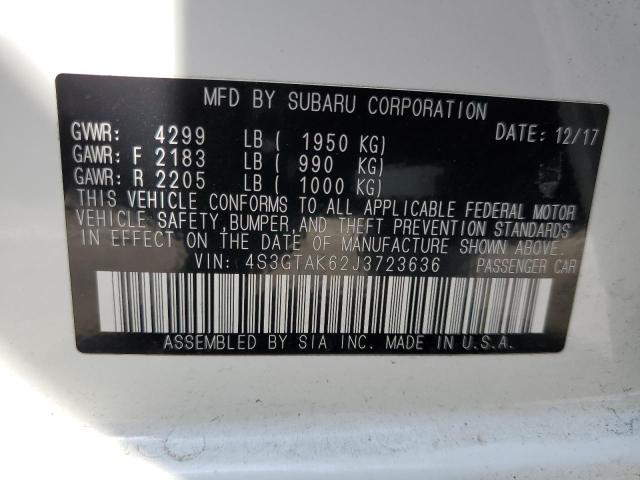 51651543 :رقم المزاد ، 4S3GTAK62J3723636 vin ، 2018 Subaru Impreza Sport مزاد بيع