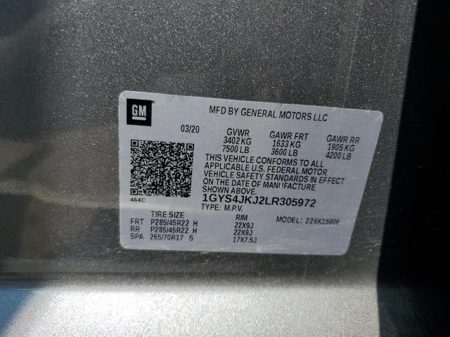 53431593 :رقم المزاد ، 1GYS4JKJ2LR305972 vin ، 2020 Cadillac Escalade Esv Premium Luxury مزاد بيع