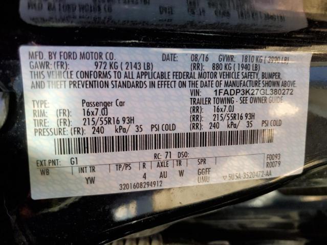 Продажа на аукционе авто 2016 Ford Focus Se, vin: 1FADP3K27GL380272, номер лота: 53813413