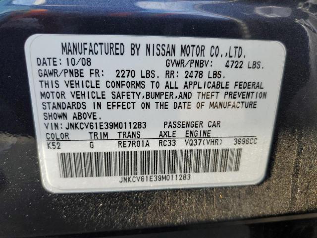 Продаж на аукціоні авто 2009 Infiniti G37 Base, vin: JNKCV61E39M011283, номер лоту: 50833283