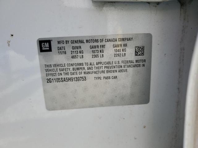 Aukcja sprzedaży 2017 Chevrolet Impala Lt, vin: 2G1105SA5H9139753, numer aukcji: 52020613