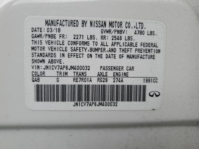 Продажа на аукционе авто 2018 Infiniti Q50 Pure, vin: JN1CV7AP6JM400032, номер лота: 53210613