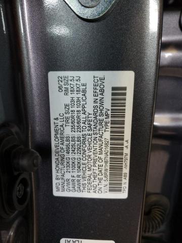 Aukcja sprzedaży 2022 Honda Cr-v Exl, vin: 5J6RW1H87NA016827, numer aukcji: 53112573