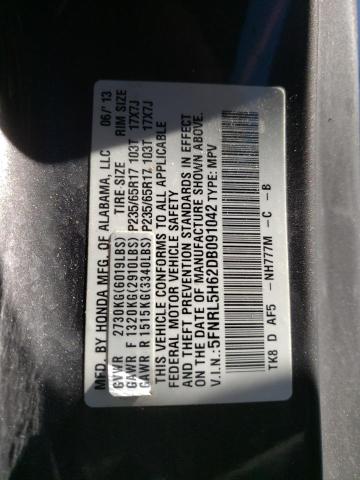 Aukcja sprzedaży 2013 Honda Odyssey Exl, vin: 5FNRL5H62DB091042, numer aukcji: 52360453