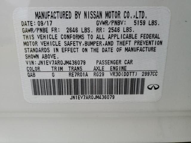 Продаж на аукціоні авто 2018 Infiniti Q50 Luxe, vin: JN1EV7AR0JM436079, номер лоту: 53076703