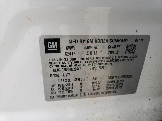 Aukcja sprzedaży 2017 Buick Encore Essence, vin: KL4CJCSB5HB028641, numer aukcji: 51584183