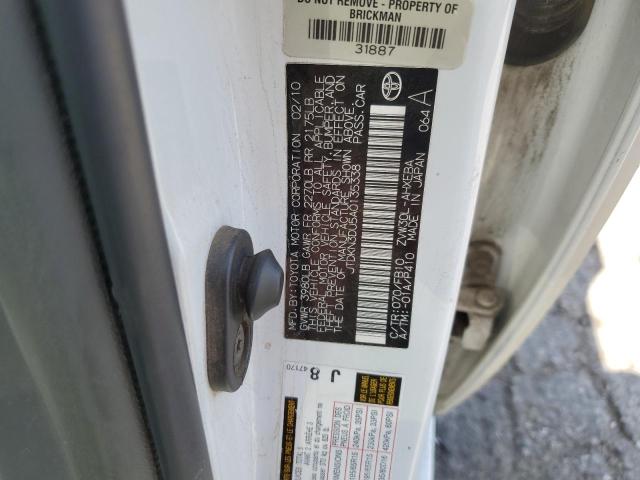 51679233 :رقم المزاد ، JTDKN3DU5A0135338 vin ، 2010 Toyota Prius مزاد بيع